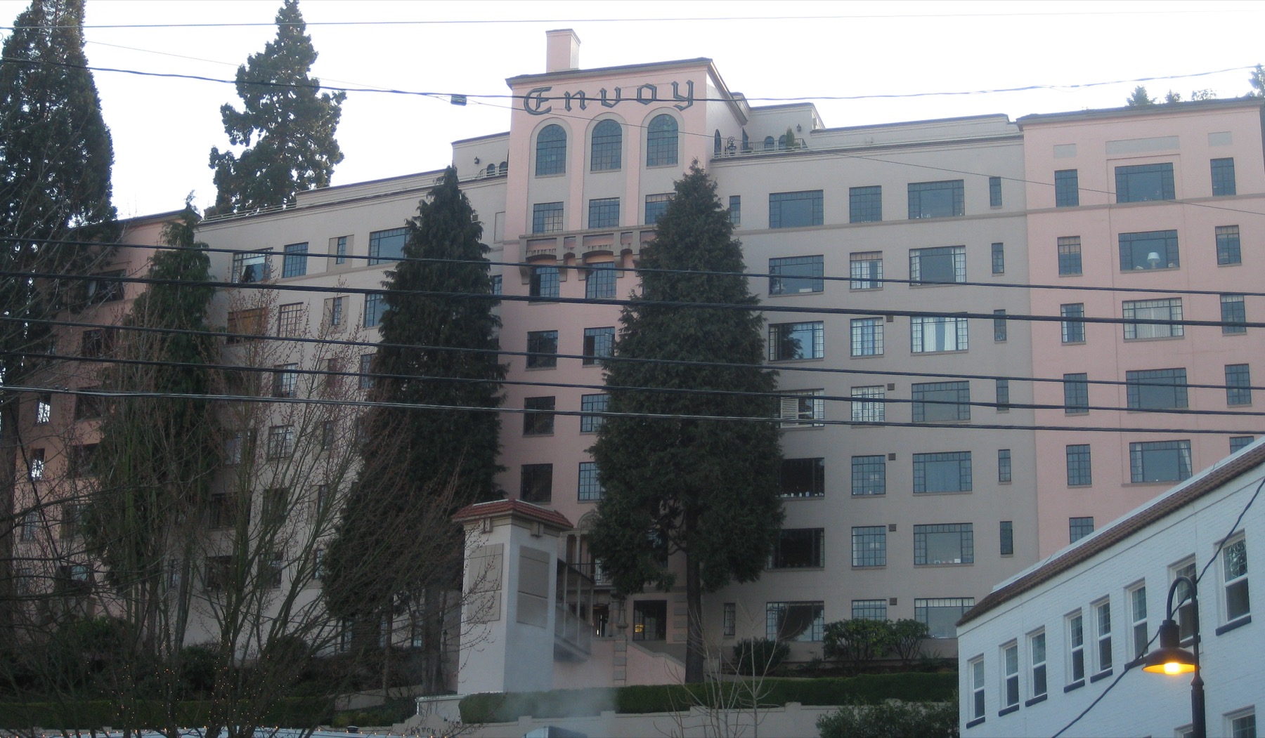 The historic Envoy apartment building in Portland