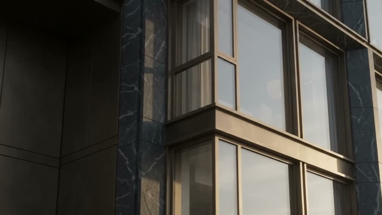 Architectural concept film opening frame